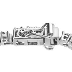 Weißer Diamant P3 Armband Ca. 20 Cm 925 Silber Platiniert Ca. 0.25 Ct -Schmuck Shoplc 7558352 3