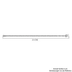 Weißer Diamant P3 Armband Ca. 20 Cm 925 Silber Platiniert Ca. 0.25 Ct -Schmuck Shoplc 7558352 4