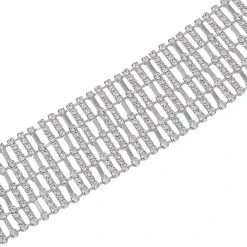 Weißer Kristall Armband, Ca. 18 Cm, Silberfarben -Schmuck Shoplc 7558410 4
