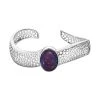 Lila Türkis Designer Armreif Ca. 19 Cm, Platiniert Ca. 14.88 Ct -Schmuck Shoplc 7558466