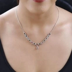 Mehrfach-Turmalin Halskette Ca. 45 Cm 925 Silber Platiniert Ca. 2.13 Ct 10 Mehrfach-Turmalin Halskette Ca. 45 Cm 925 Silber Platiniert Ca. 2.13 Ct -Schmuck Shoplc 7558660 2