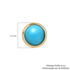 Ameikanischer Natürlicher Sleeping Beauty Türkis, Ohrringe 925 Silber Vergoldet Ca. 0.87 Ct 11 Ameikanischer Natürlicher Sleeping Beauty Türkis, Ohrringe 925 Silber Vergoldet Ca. 0.87 Ct -Schmuck Shoplc 7558750 4