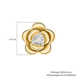 Weißer Diamant Ohrringe 925 Silber Gelbgold Vermeil -Schmuck Shoplc 7559123 4