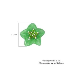 Grüne Jade, Natürlicher Chromdiopsid Ohrringe 925 Silber Rhodiniert Ca. 5.65 Ct -Schmuck Shoplc 7559283 4