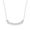 Weißer Diamant Halskette, Ca. 45 Cm, 925 Silber Platiniert Ca. 0.05 Ct -Schmuck Shoplc 7559517