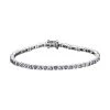 Tansanit, Weißer Zirkon Armband, Ca. 19 Cm 925 Silber Platiniert Ca. 5.38 Ct -Schmuck Shoplc 7559713