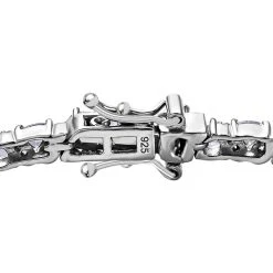 Tansanit, Weißer Zirkon Armband, Ca. 19 Cm 925 Silber Platiniert Ca. 5.38 Ct -Schmuck Shoplc 7559713 3