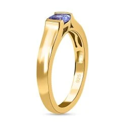 Tansanit Ring, 925 Silber Gelbgold Vermeil (Größe 17.00) Ca. 0.50 Ct -Schmuck Shoplc 7559947 4