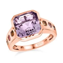 Rose De France Amethyst, Mehrfarbiger Turmalin Ring, 925 Silber Rosévergoldet, (Größe 18.00) Ca. 5.12 Ct 12 Rose De France Amethyst, Mehrfarbiger Turmalin Ring, 925 Silber Rosévergoldet, (Größe 18.00) Ca. 5.12 Ct -Schmuck Shoplc 7560233 3