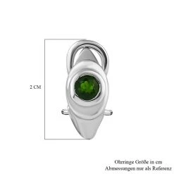 AA Natürlicher Chromdiopsid Ohrringe, 925 Silber Platiniert, Ca. 0.53 Ct -Schmuck Shoplc 7560391 4
