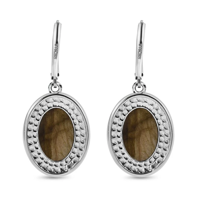 Labradorit OhrringeEdelstahl Ca. 13.67 Ct 7 Labradorit OhrringeEdelstahl Ca. 13.67 Ct – Bild 5