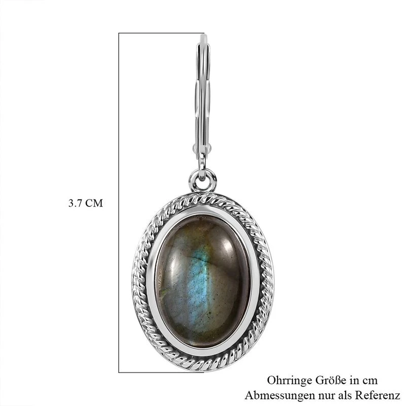 Labradorit OhrringeEdelstahl Ca. 13.67 Ct 8 Labradorit OhrringeEdelstahl Ca. 13.67 Ct – Bild 6