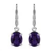 AA Lusaka Amethyst Ohrringe 925 Silber Platiniert Ca. 3.68 Ct 2 AA Lusaka Amethyst Ohrringe 925 Silber Platiniert Ca. 3.68 Ct -Schmuck Shoplc 7560855