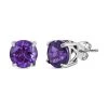 AA Lusaka Amethyst Ohrringe 925 Silber Platiniert Ca. 3.80 Ct -Schmuck Shoplc 7560859