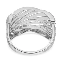 Weißer Diamant Ring, 925 Silber Zweifarbige (Größe 18.00) -Schmuck Shoplc 7561340 4