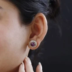 Afrikanischer Amethyst, Weißer Zirkon Ohrringe, 925 Silber Vergoldet Ca. 4.87 Ct -Schmuck Shoplc 7561347 2