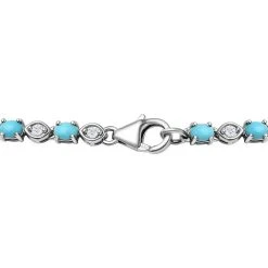 Amerikanische Sleeping Beauty Türkis Halskette, Ca. 45 Cm 925 Silber Platiniert Ca. 13.13 Ct 12 Amerikanische Sleeping Beauty Türkis Halskette, Ca. 45 Cm 925 Silber Platiniert Ca. 13.13 Ct -Schmuck Shoplc 7563329 4