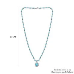 Amerikanische Sleeping Beauty Türkis Halskette, Ca. 45 Cm 925 Silber Platiniert Ca. 13.13 Ct 13 Amerikanische Sleeping Beauty Türkis Halskette, Ca. 45 Cm 925 Silber Platiniert Ca. 13.13 Ct -Schmuck Shoplc 7563329 5