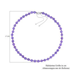 Lila Jade Halskette Ca. 45 Cm 925 Silber Rhodiniert Ca. 218.95 Ct -Schmuck Shoplc 7564523 4