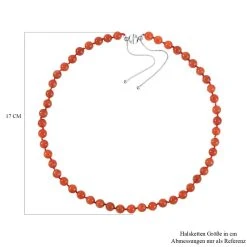 Rote Jade Halskette Ca. 45 Cm 925 Silber Rhodiniert Ca. 228.95 Ct -Schmuck Shoplc 7564548 4