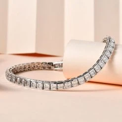 Moissanit Armband Ca. 20 Cm 925 Silber Platiniert Ca. 17.28 Ct 8 Moissanit Armband Ca. 20 Cm 925 Silber Platiniert Ca. 17.28 Ct -Schmuck Shoplc 7564977 1