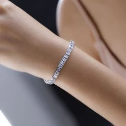 Moissanit Armband Ca. 20 Cm 925 Silber Platiniert Ca. 17.28 Ct 9 Moissanit Armband Ca. 20 Cm 925 Silber Platiniert Ca. 17.28 Ct -Schmuck Shoplc 7564977 2