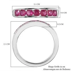 Afrikanischer Rubin (Fissure Gefüllt) Ring, 925 Silber (Größe 21.00) Ca. 1.11 Ct -Schmuck Shoplc 7565018 6
