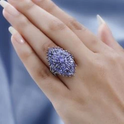 Tansanit Ringe 925 Silber Platiniert (Größe 17.00) Ca. 5.16 Ct 11 Tansanit Ringe 925 Silber Platiniert (Größe 17.00) Ca. 5.16 Ct -Schmuck Shoplc 7565150 2