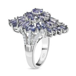 Tansanit Ringe 925 Silber Platiniert (Größe 17.00) Ca. 5.16 Ct 13 Tansanit Ringe 925 Silber Platiniert (Größe 17.00) Ca. 5.16 Ct -Schmuck Shoplc 7565150 4