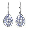Tansanit Ohrringe, 925 Silber Platiniert Ca. 2.02 Ct -Schmuck Shoplc 7565170