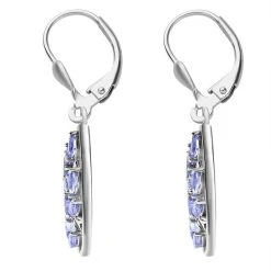 Tansanit Ohrringe, 925 Silber Platiniert Ca. 2.02 Ct -Schmuck Shoplc 7565170 4