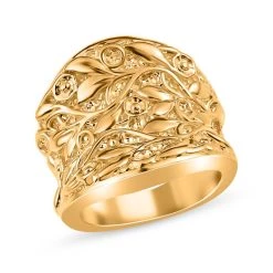 Reines Messing Vergoldet Ring, (Größe 18.00) Ca. 12,83g -Schmuck Shoplc 7565540 3