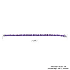 AA Lusaka Amethyst Armband Ca. 20 Cm 925 Silber Platiniert Ca. 19.60 Ct -Schmuck Shoplc 7565668 3
