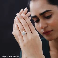 Weißer Diamant Ring, 925 Silber Platiniert (Größe 17.00) Ca. 1.00 Ct -Schmuck Shoplc 7566080 2