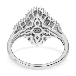 Weißer Diamant Ring, 925 Silber Platiniert (Größe 17.00) Ca. 1.00 Ct -Schmuck Shoplc 7566080 4