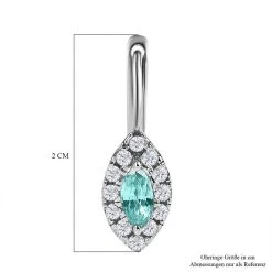 Kambodschanischer, Blauer Zirkon, Weißer Zirkon Ohrringe 925 Silber Platiniert Ca. 1.53 Ct -Schmuck Shoplc 7566099 5