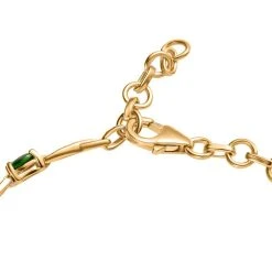 Natürlicher Chromdiopsid Armband Ca. 19 Cm 925 Silber Vergoldet Ca. 2.20 Ct -Schmuck Shoplc 7566369 3