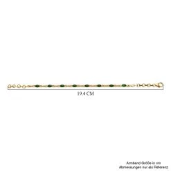 Natürlicher Chromdiopsid Armband Ca. 19 Cm 925 Silber Vergoldet Ca. 2.20 Ct -Schmuck Shoplc 7566369 4