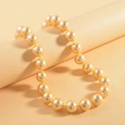 Goldene Muschelkernperle Halskette, Ca. 50 Cm 925 Silber Rhodiniert -Schmuck Shoplc 7566535 1