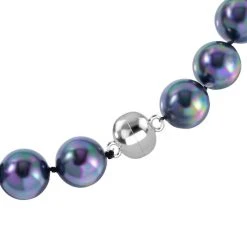 Tahiti Muschelkernperle Halskette Ca. 50 Cm 925 Silber Rhodiniert -Schmuck Shoplc 7566599 2