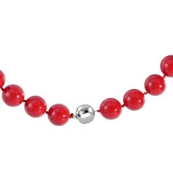 Korallen Muschelperle Halskette Ca. 50 Cm 925 Silber Rhodiniert -Schmuck Shoplc 7566626 2