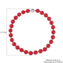 Korallen Muschelperle Halskette Ca. 50 Cm 925 Silber Rhodiniert -Schmuck Shoplc 7566626 3