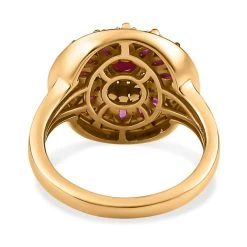 Afrikanischer Rubin (Fissure Gefüllt) Ring 925 Silber Vergoldet (Größe 18.00) Ca. 2.38 Ct -Schmuck Shoplc 7566914 5