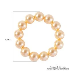 Goldene Muschelkernperle Armband, 18 Cm -Schmuck Shoplc 7567053 3