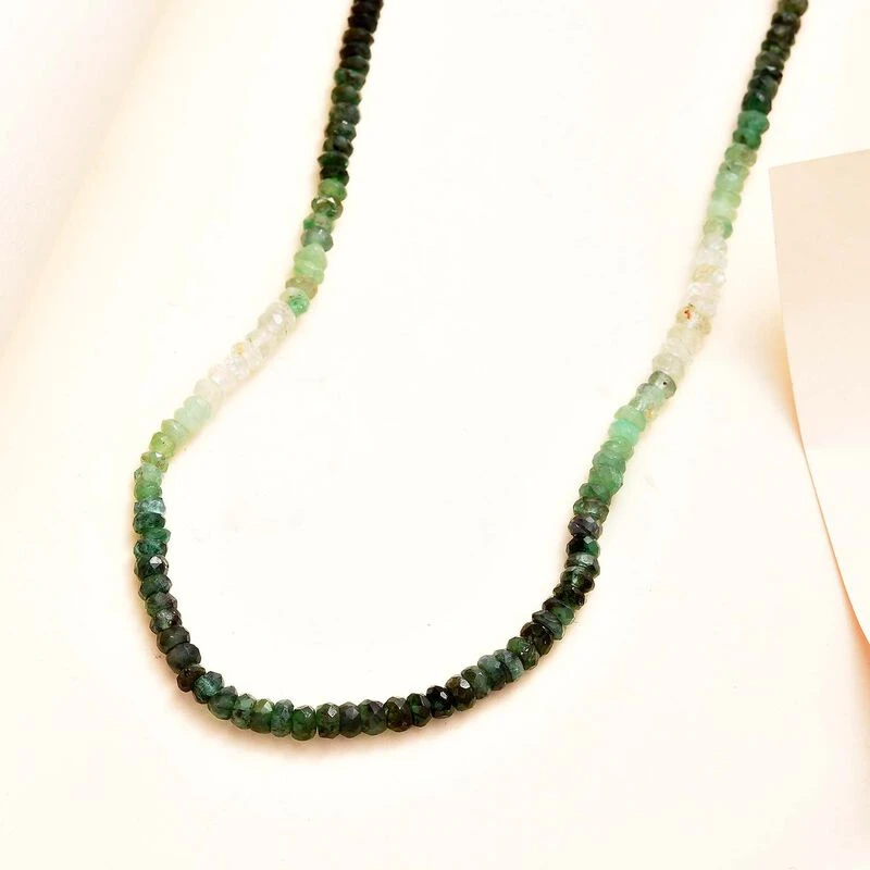 Kagem Sambischer Smaragd Halskette Ca. 45 Cm 925 Silber Ca. 32.00 Ct 4 Kagem Sambischer Smaragd Halskette Ca. 45 Cm 925 Silber Ca. 32.00 Ct – Bild 2