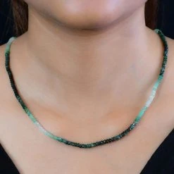 Kagem Sambischer Smaragd Halskette Ca. 45 Cm 925 Silber Ca. 32.00 Ct 9 Kagem Sambischer Smaragd Halskette Ca. 45 Cm 925 Silber Ca. 32.00 Ct -Schmuck Shoplc 7567061 2