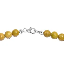 Limitierte Auflage - Natürlicher Grüner Opal Halskette Ca. 50 Cm 925 Silber Ca. 181.00 Ct -Schmuck Shoplc 7567123 4