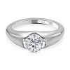 Moissanit Ringe 925 Silber Platiniert (Größe 17.00) Ca. 0.76 Ct -Schmuck Shoplc 7567155