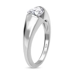 Moissanit Ringe 925 Silber Platiniert (Größe 17.00) Ca. 0.76 Ct -Schmuck Shoplc 7567155 4