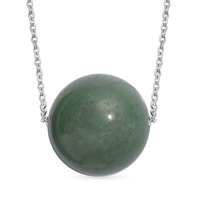 Grüner Aventurin Halskette Ca. 50 Cm 925 Silber Ca. 50.00 Ct 3 Grüner Aventurin Halskette Ca. 50 Cm 925 Silber Ca. 50.00 Ct